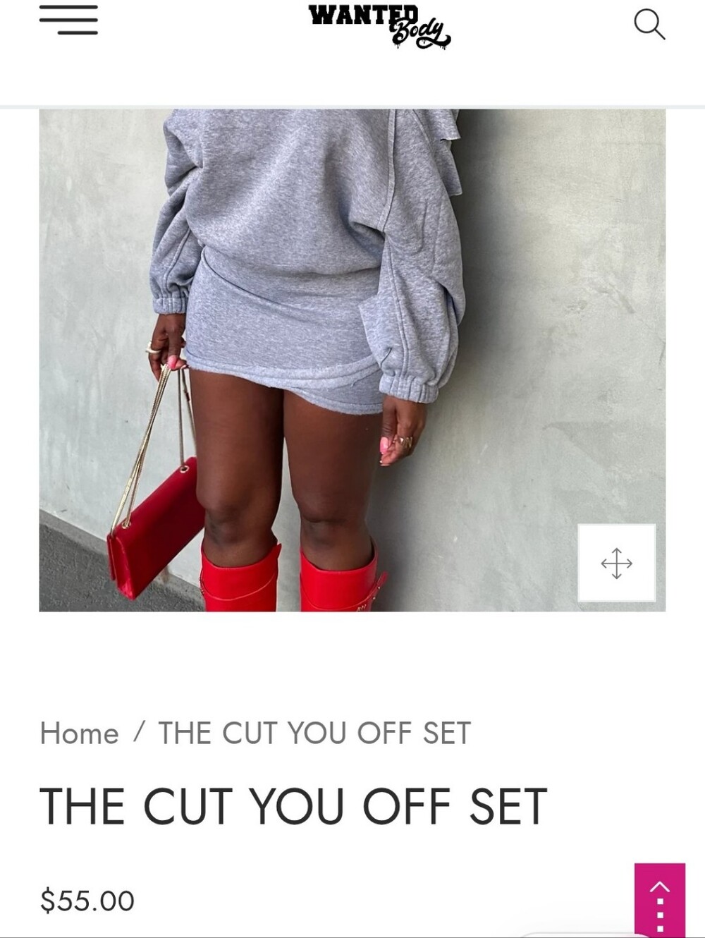 Sweat Suit Set Skirt And Sweater Cut Out - Picture 2 of 5